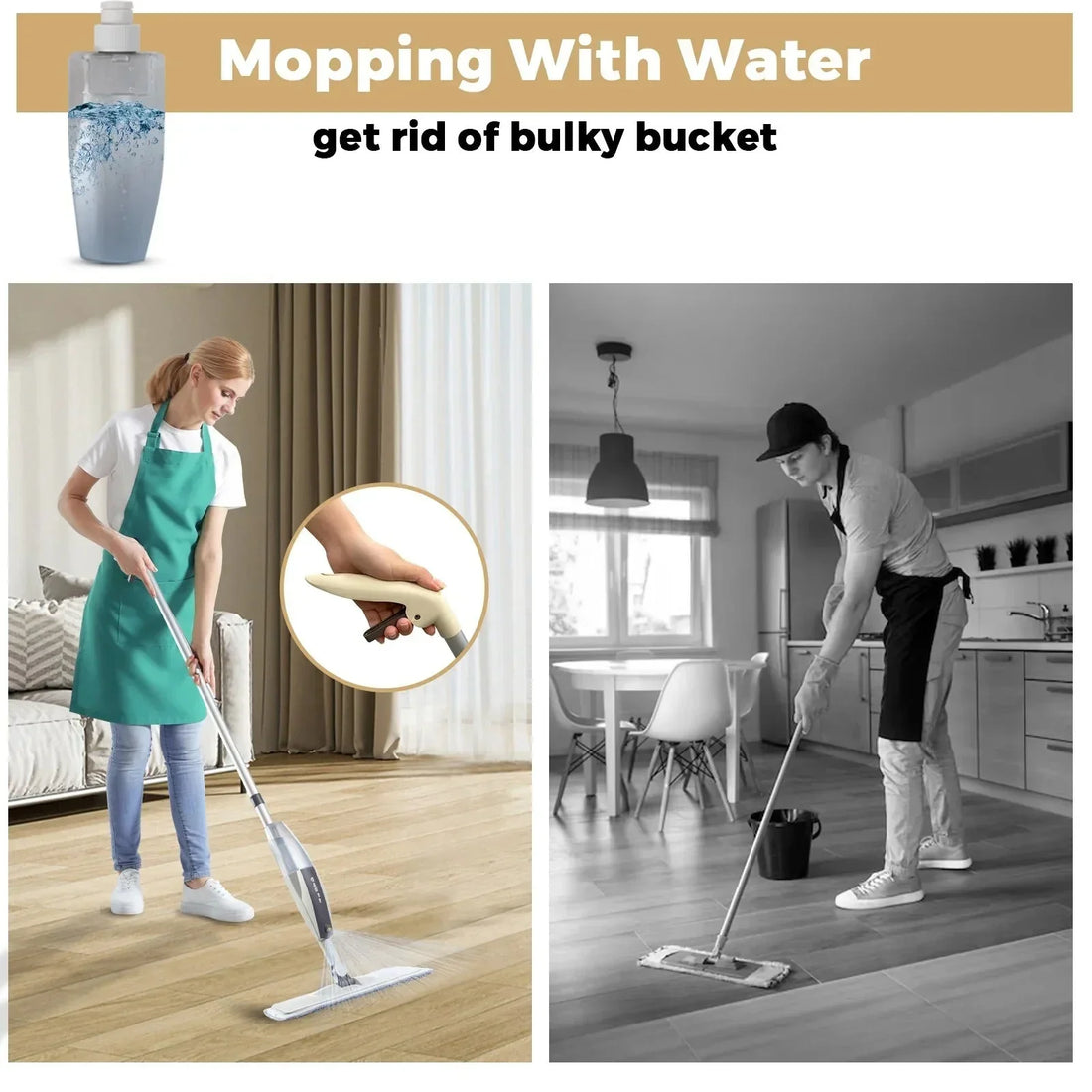 Spray Flat Mop for Quick Floor Cleaning - NOOR MART